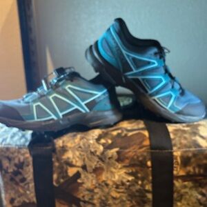 Salomon Teal and Black Trail Shoe